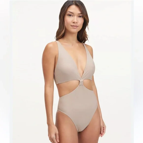 NWT Splendid Mary Lawless Lee X Cutout One Piece Swimsuit - Picture 2 of 6